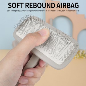 Factory Wholesale Custom Logo Wooden Pet Grooming Brush Metal Long Pin Slicker Brush for Dogs and Cats