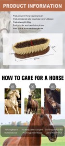 Factory Wholesale Custom Logo Wooden Sisal Horse Grooming Brush