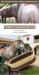 Factory Wholesale Custom Logo Wooden Sisal Horse Grooming Brush