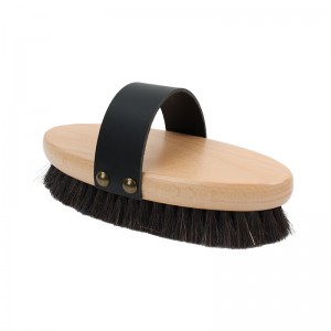 Factory Wholesale Custom Logo Wooden Wool Horse Grooming Brush
