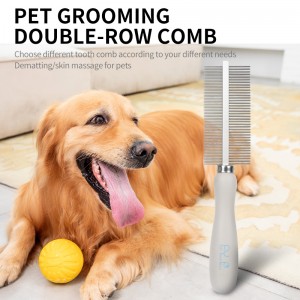 Factory Wholesale Upscale Wood Handle Cat Hair Grooming Brush Pet Dog Undercoat Rake Brush