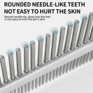 Factory Wholesale Upscale Wood Handle Cat Hair Grooming Brush Pet Dog Undercoat Rake Brush