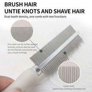 Factory Wholesale Upscale Wood Handle Cat Hair Grooming Brush Pet Dog Undercoat Rake Brush