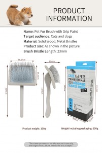 Factory Wholesale Wooden Pet Wire Grooming Brush Metal Long Pin Slicker Brush for Dogs and Cats