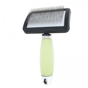 Silicone Handle Pet Grooming Slicker Brush