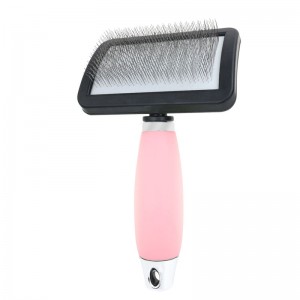 Silicone Handle Pet Grooming Slicker Brush