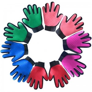 Перчатки для удаления волос с пятью пальцами, перчатки для ухода за собаками и кошками
