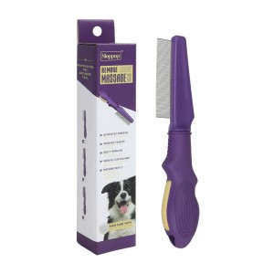 Purple Metal Flea Comb