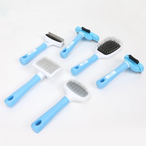 Custom Logo Cat Hair Remover Pin Brush Demattin...