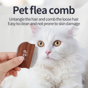 High Quality Pet Dog and Cat Dry Wooden De-scratching and Knotting Pin Lice Comb Face Hair Flea Brush and Comb