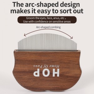 High Quality Pet Dog and Cat Dry Wooden De-scratching and Knotting Pin Lice Comb Face Hair Flea Brush and Comb