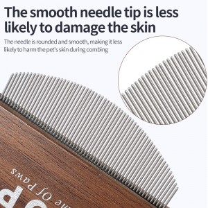 High Quality Pet Dog and Cat Dry Wooden De-scratching and Knotting Pin Lice Comb Face Hair Flea Brush and Comb