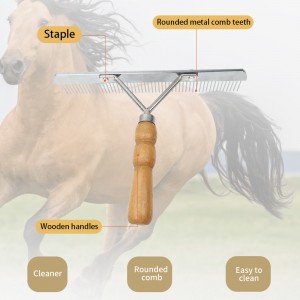 High Quality Wooden Horse Comb for Mane and Tail Horse Cleaning Tool