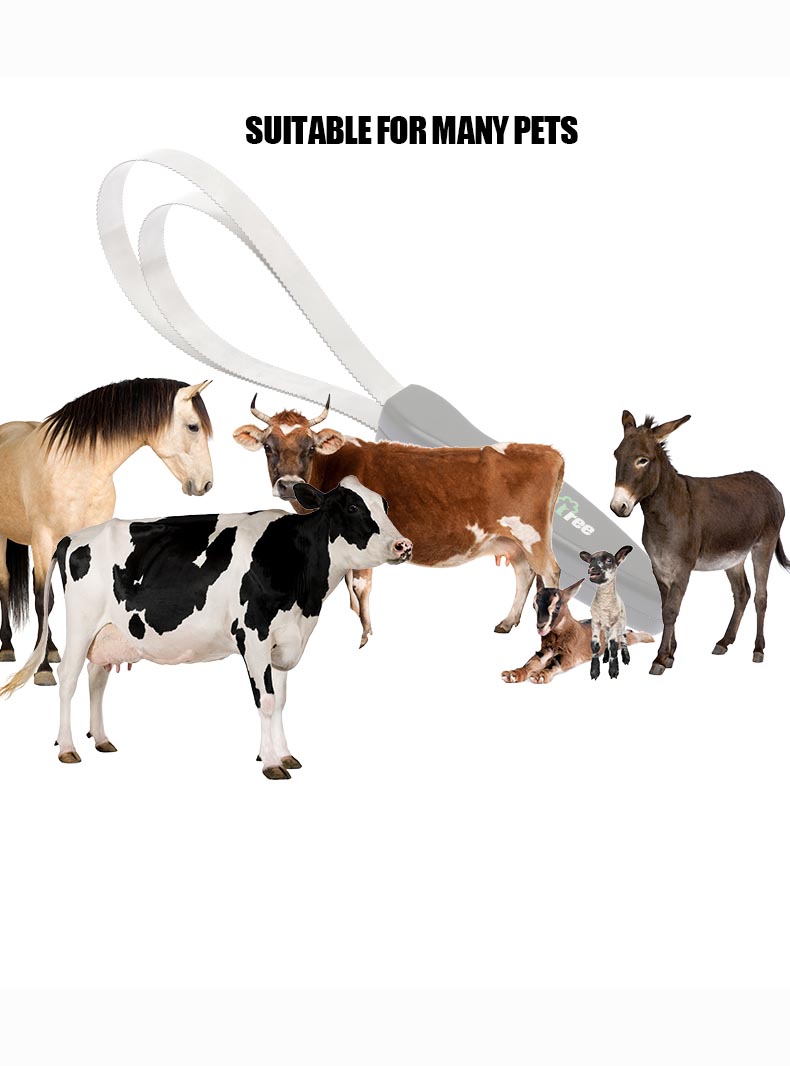 Horse Hair Tail Brush Stainless Steel Horse Grooming Brush Horse Water Sweat Scraper (2)