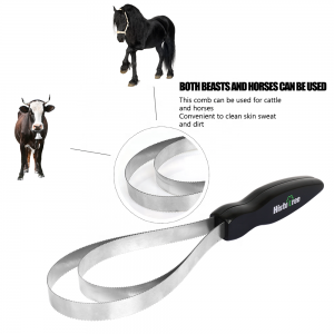 Horse Hair Tail Brush Stainless Steel Horse Grooming Brush Horse Water Sweat Scraper