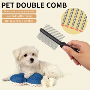 Hot Selling Dog Brush Pet Comb Cat Grooming Slicker Brush Double Sided Undercoat Rake Open Knot Comb Pet Hair Removal Tools