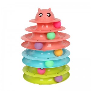 IQ Training Ball Track Tower Toy Funny Interactive Rotating Toy For Cats