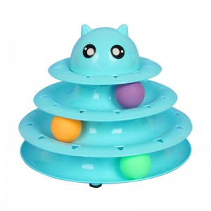 IQ Training Ball Track Tower Toy Funny Interactive Rotating Toy For Cats