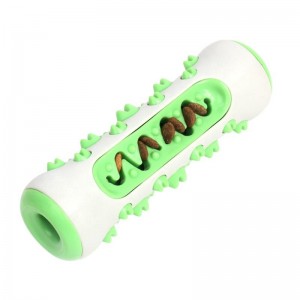 Brinquedo para mastigar escova de dente flutuante interativa para cães com haste molar para cães de borracha