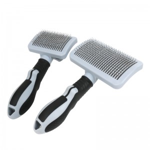 Long Soft Handle Self Cleaning Dog Pet Slicker ...