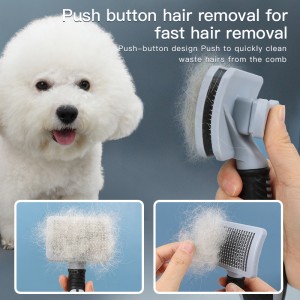 Long Soft Handle Self Cleaning Dog Pet Slicker Brush