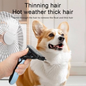 Manufacturer Stainless Steel Pet Grooming Hair Combs Deshedding Tools Dog Hair Brush for Long Hair Dog