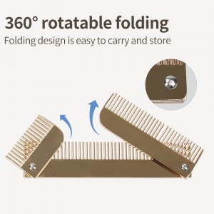 Metal Folding Pet Dog Hair Cat Massage Face Comb