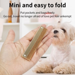 Metal Folding Pet Dog Hair Cat Massage Face Comb