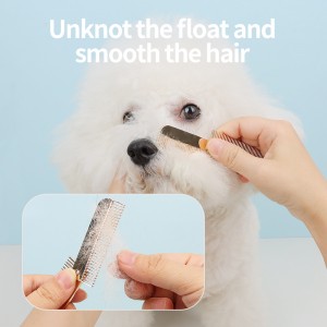 Metal Folding Pet Dog Hair Cat Massage Face Comb
