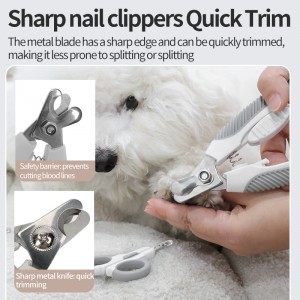 New Design Custom Logo Grey Series Pet Cat Comb Dog Grooming Brush