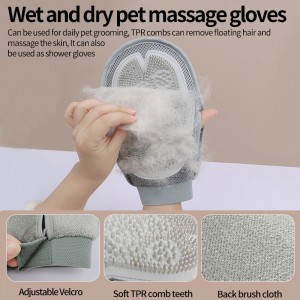 New Design Custom Logo Grey Series Pet Cat Comb Dog Grooming Brush
