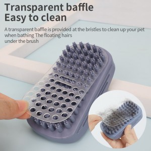 New Design Soft Rubber Wash Dog Shower Brush Cleaning Cat Pet Bath Brush