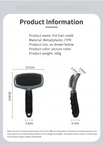 OEM Pet Slicker Dog Grooming Brush With Soft Pins for Cat Massage Pet Brush