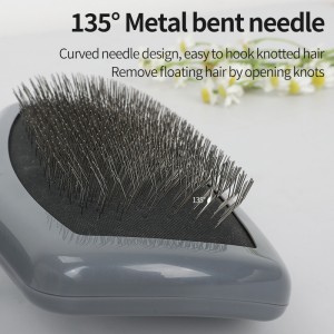 OEM Pet Slicker Dog Grooming Brush With Soft Pins for Cat Massage Pet Brush