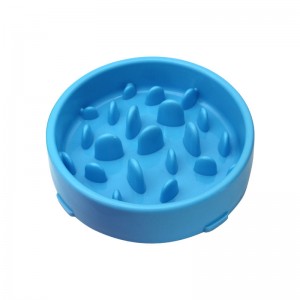 Anti Slip Plastic Slow Feed Pet Dog Bowl Para sa Itinaas na Pet Feeder