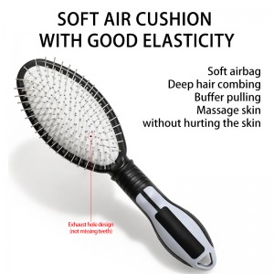 Pet Brush 2-1 Double Sided Brush for Pets Cat or Dog Hair Remover Brush with Pig Bristle