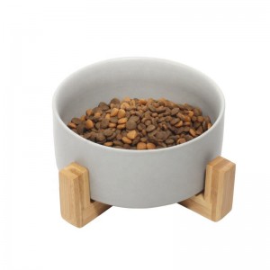 Pet Cat Dog Food Bowl With Stand