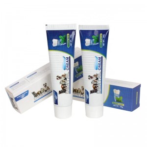 Factory Wholesale 100g Vanilla/Beef Flavour Dental Stone Cleaning Pet Cat Dog Toothpaste