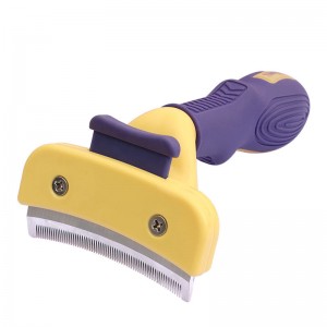 Purple Self Cleaning Pet Hair Grooming Brush