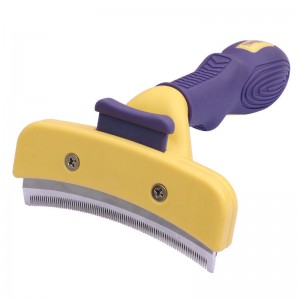 Purple Self Cleaning Pet Hair Grooming Brush