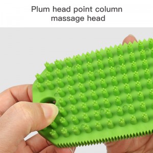 Pet Double Side Rubber Bathroom Shower Hair Shampoo Body Wash Bath Brush for Dog
