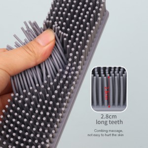 Dog Shower Brush Long Rubber Bristles Cat Bath Massage Brush Pet Fluff Cleaner Hair Removal Brush
