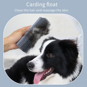 Dog Shower Brush Long Rubber Bristles Cat Bath Massage Brush Pet Fluff Cleaner Hair Removal Brush