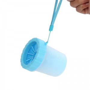 멀티 컬러 야외 휴대용 고무 애완 동물 발 청소기 개 발 세탁기 클리너 컵