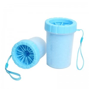 Многоцветный наружный портативный резиновый очиститель для лап домашних животных, чашка для мытья лап собак