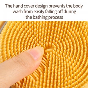 Pet Grooming Bath Brush with Soap Shampoo Dispenser Soft Bristle Massage Bath Brush for Dogs Cats