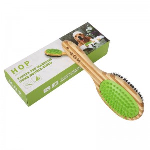 Eco Zebra Bamboo Pet Grooming Comb