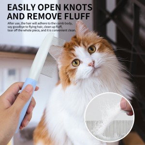 Pet Grooming Comb for Dogs Cats to Remove Fleas Ticks Hair Cleaning Brush Dense Toothed Dog Cat Comb