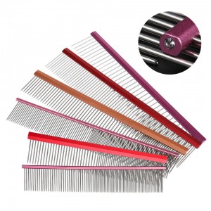 High-grade Colored Stainless Steel Pet Lice Comb