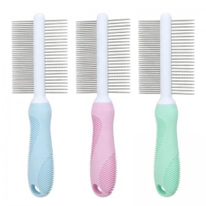 Factory Wholesale Double Sided Cat Hair Needle Comb Dog Pet Grooming Comb